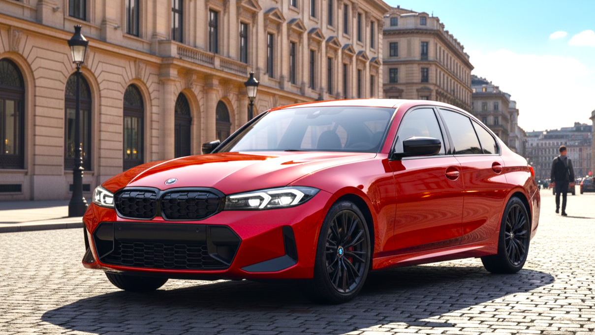 BMW 3 Series xDrive красного цвета