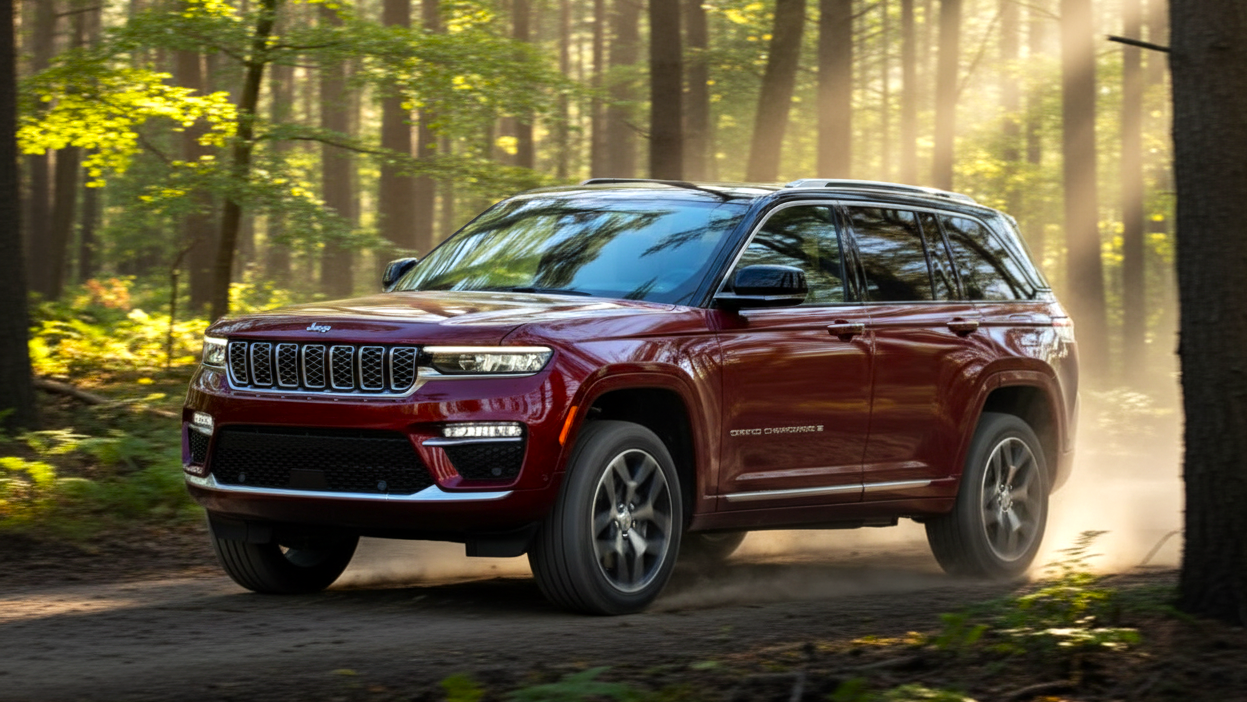 Jeep Grand Cherokee красного цвета