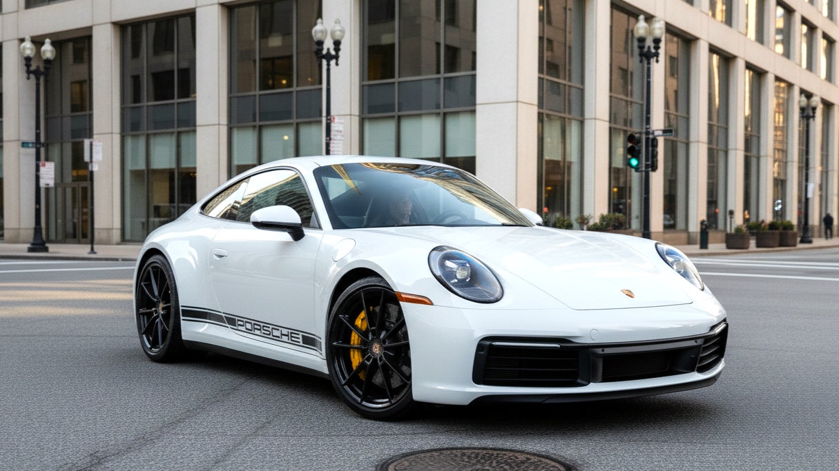 Porsche 911 Carrera 4S белого цвета