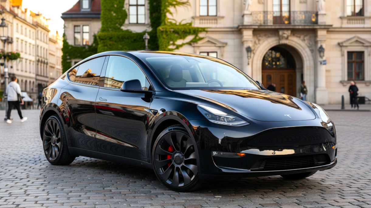 Tesla Model Y черного цвета