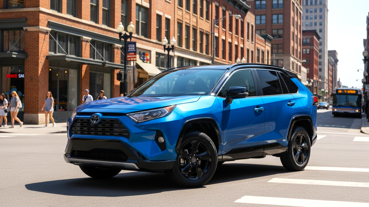 Toyota RAV4 AWD голубого цвета