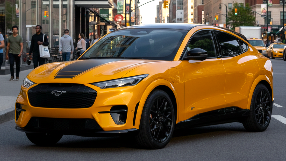 Ford Mustang Mach-E yellow colour