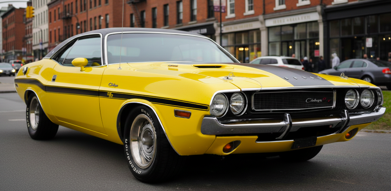Dodge Challenger 4 yellow colour