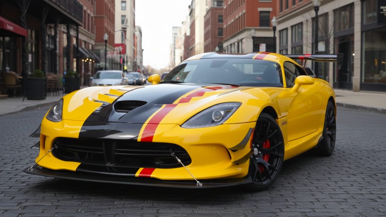 Dodge Viper yellow colour