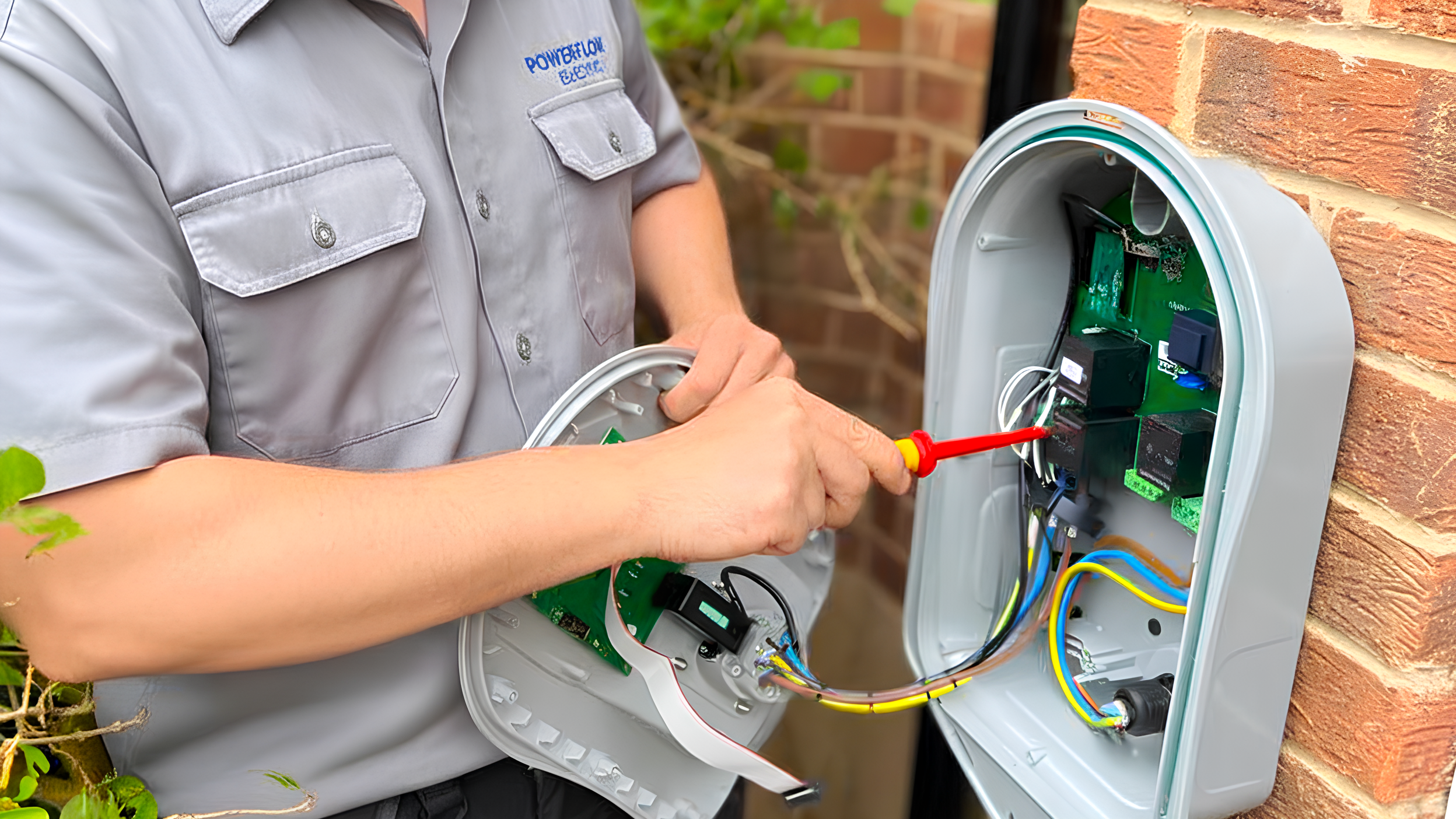 Установка домашнего устройства для зарядки электромобиля