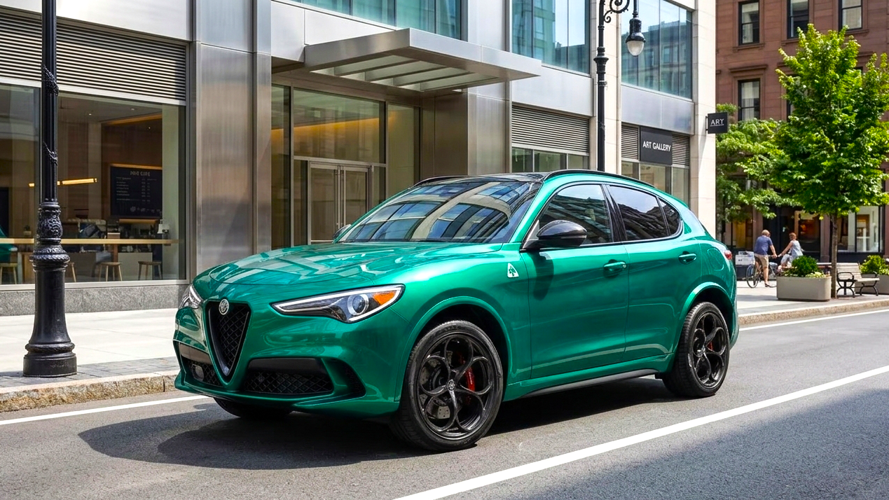 Stelvio Quadrifoglio green
