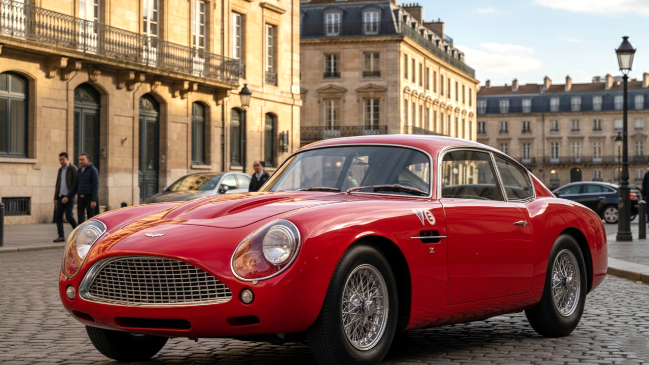 Aston Martin DB4 GT red colour