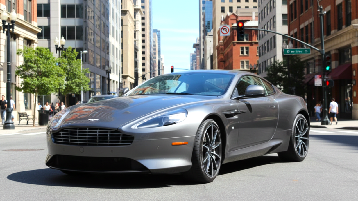 Aston Martin DB9 grey colour