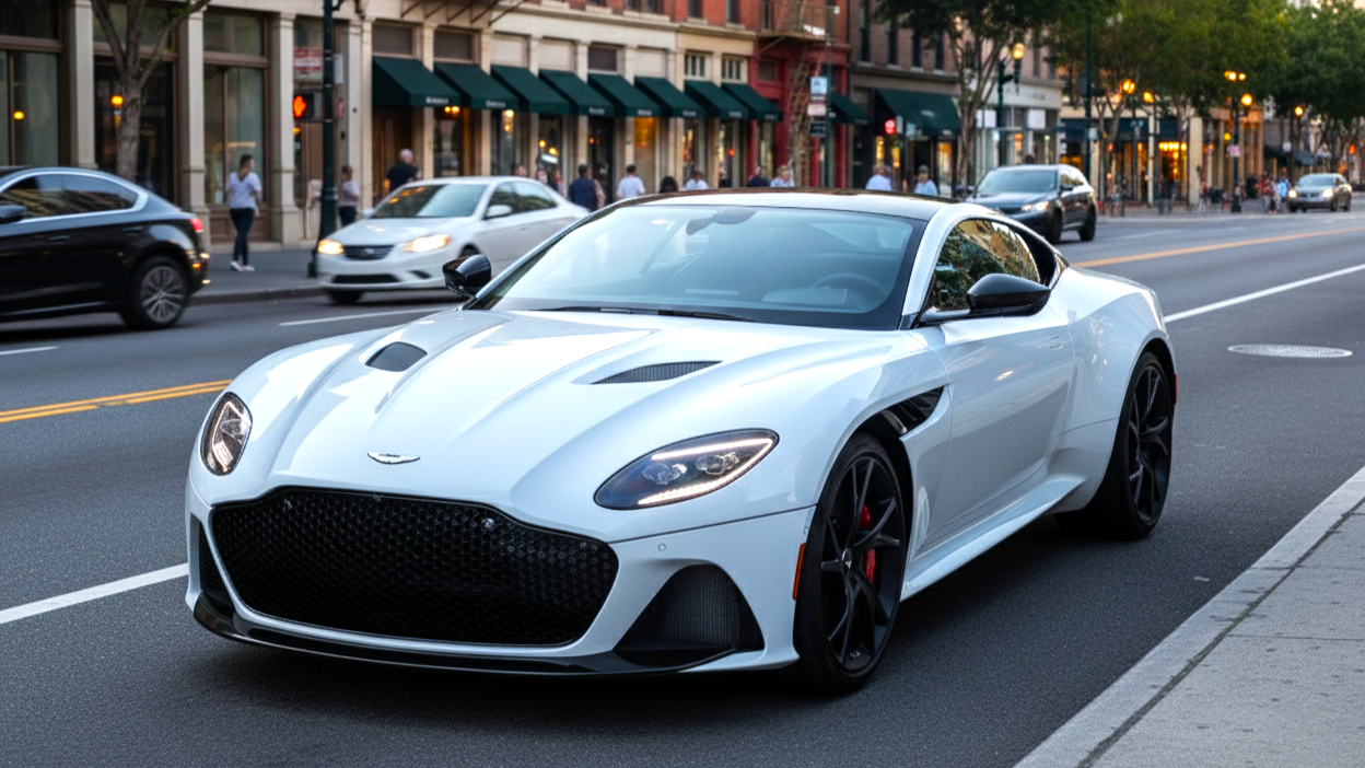 Aston Martin DBS Superleggera white colour