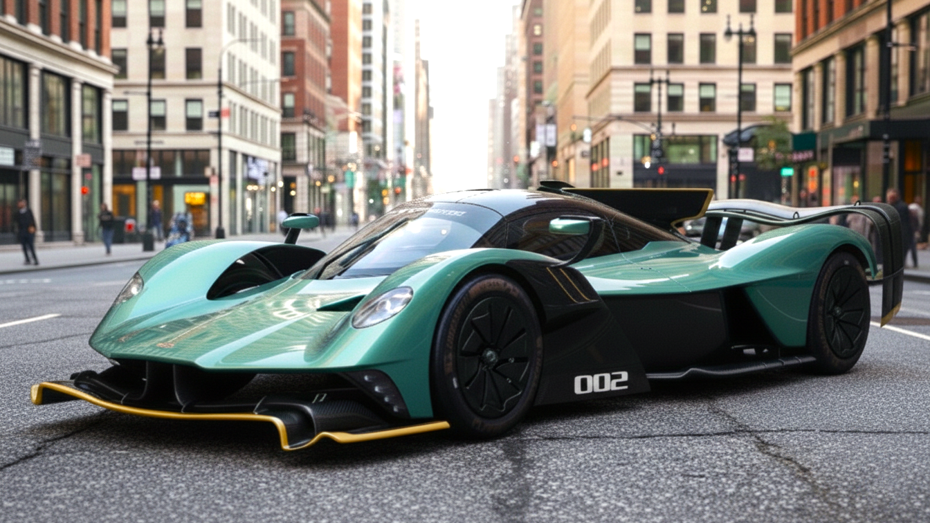 Aston Martin Valkyrie green colour