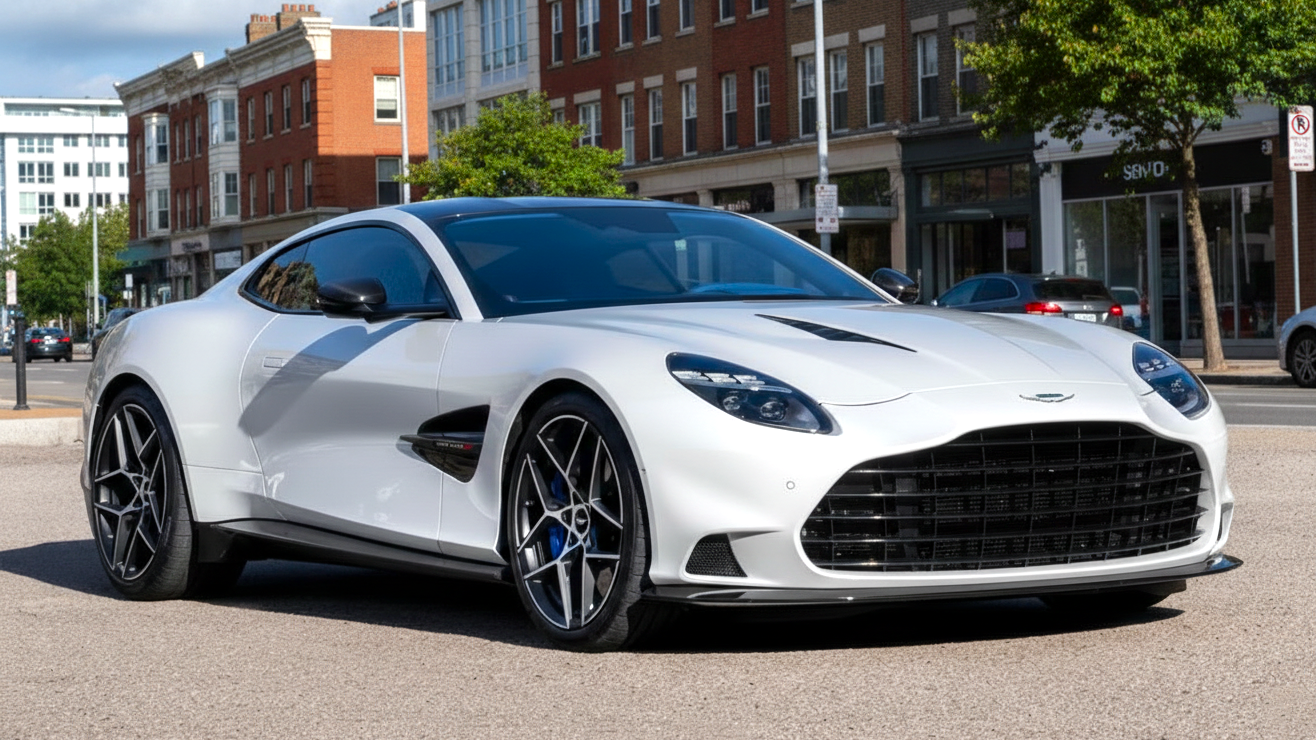 Aston Martin Vanquish white colour