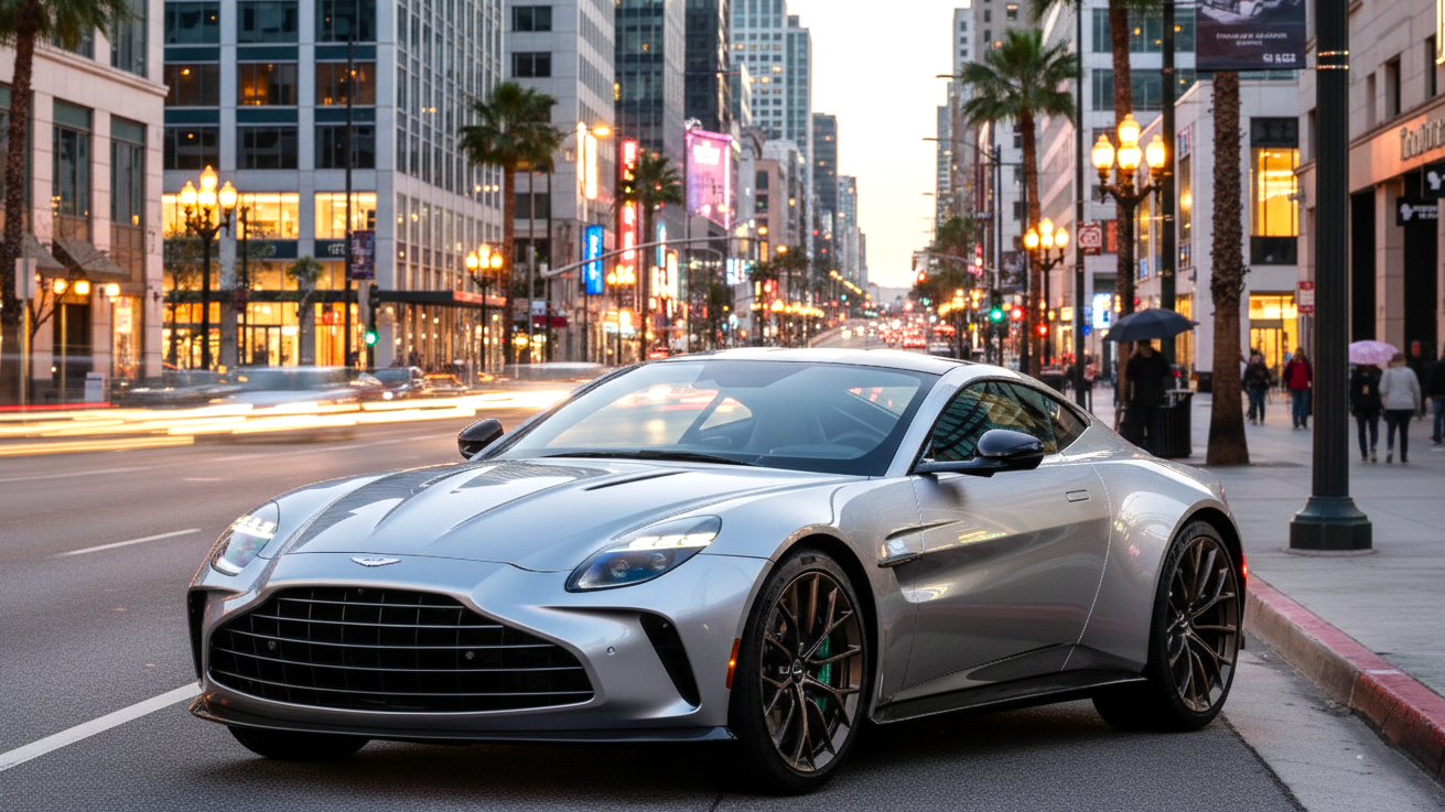 Aston Martin Vantage silver colour