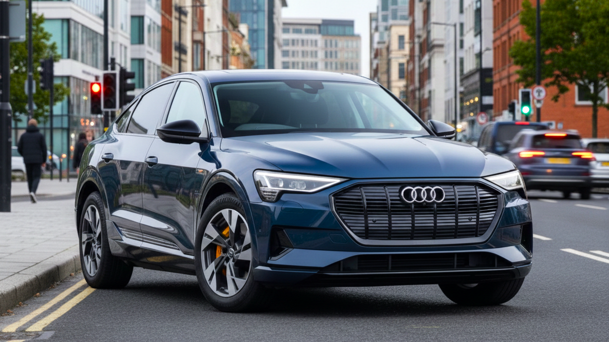 Audi e-tron blue colour