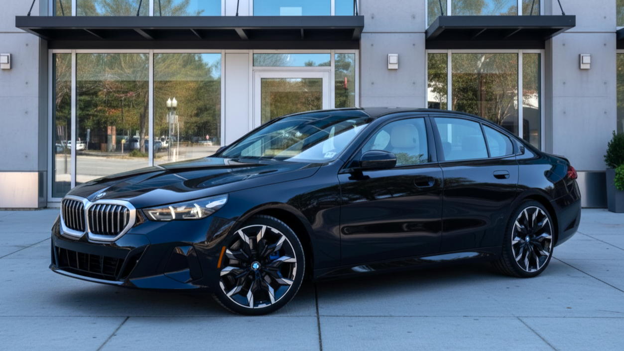 BMW 5 Series черного цвета