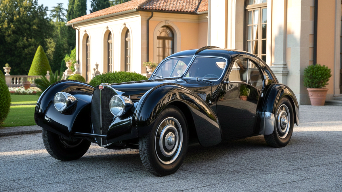 Bugatti Type 57 SC Atlantic (1936) черного цвета