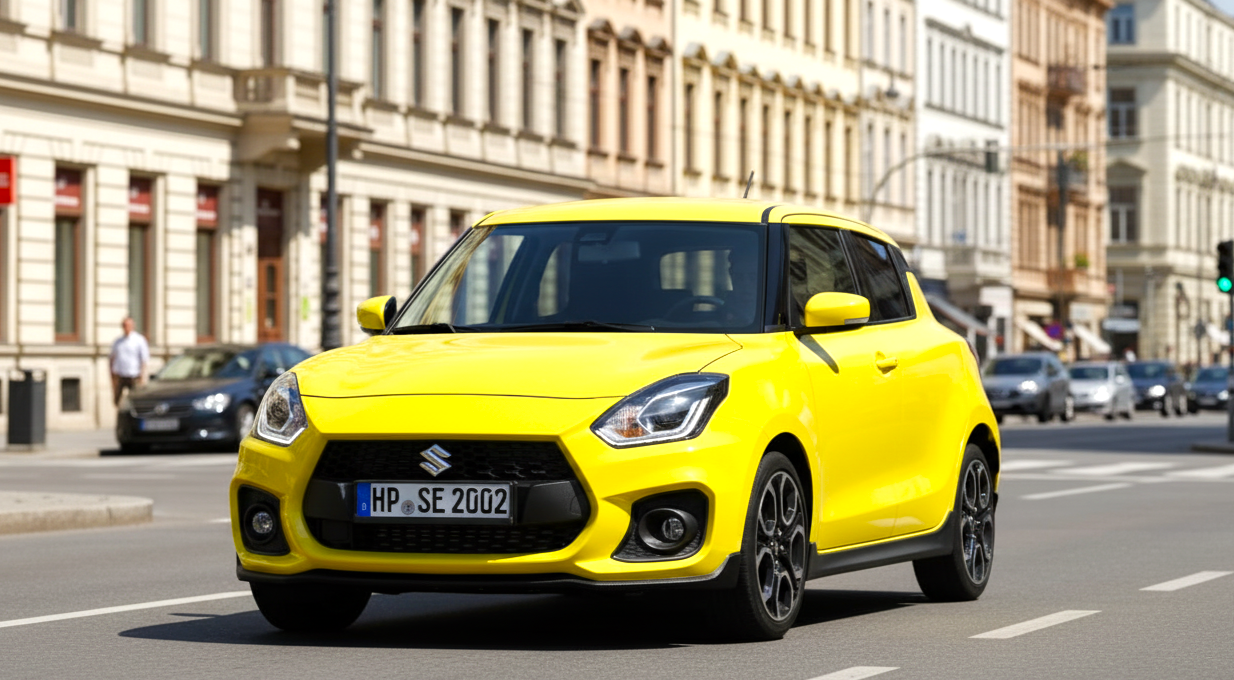 Suzuki Swift желтого цвета