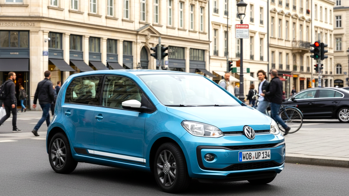 Volkswagen Up! голубого цвета