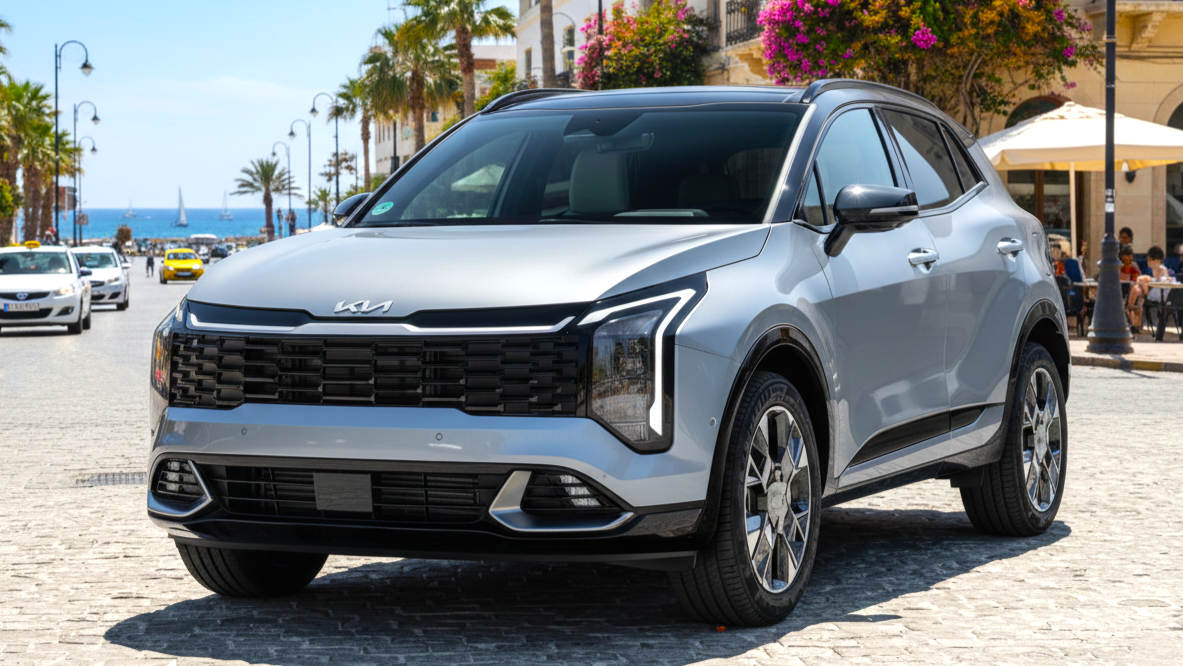 Kia Sportage серого цвета