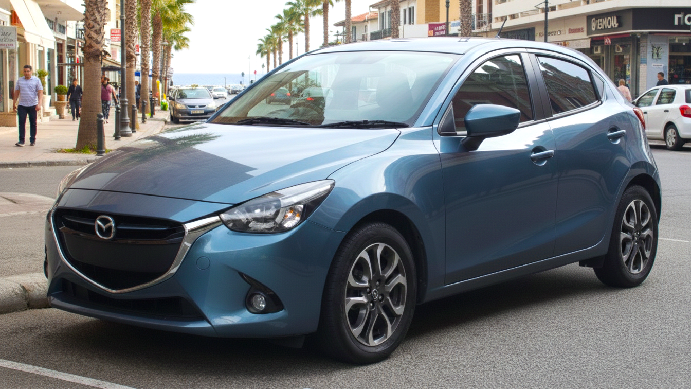 Mazda Demio серого цвета