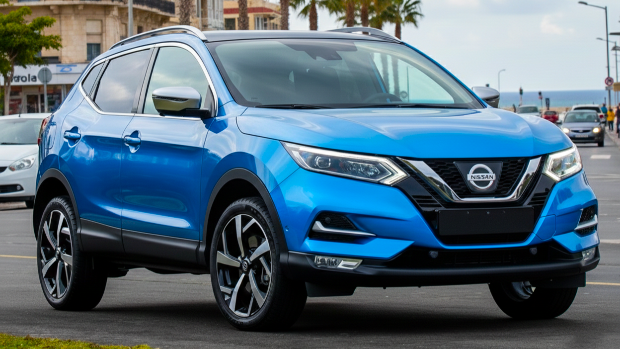Nissan Qashqai синего цвета