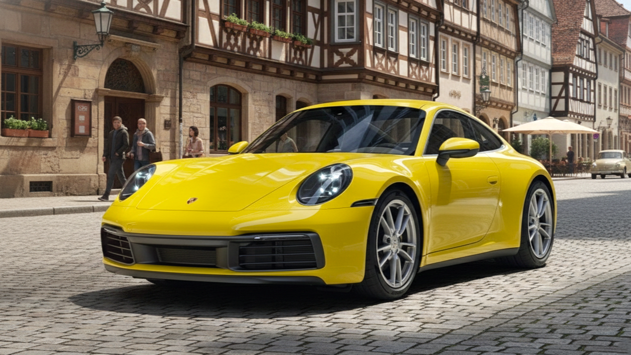 Porsche 911 yellow colour