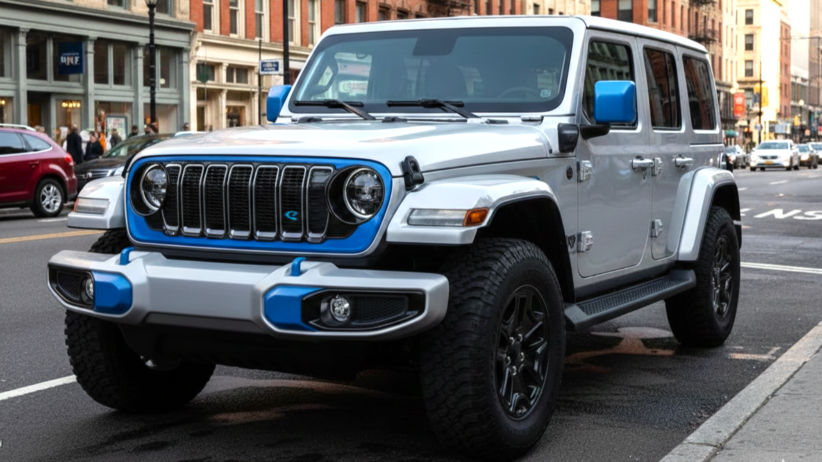 Jeep Wrangler EV silver colour
