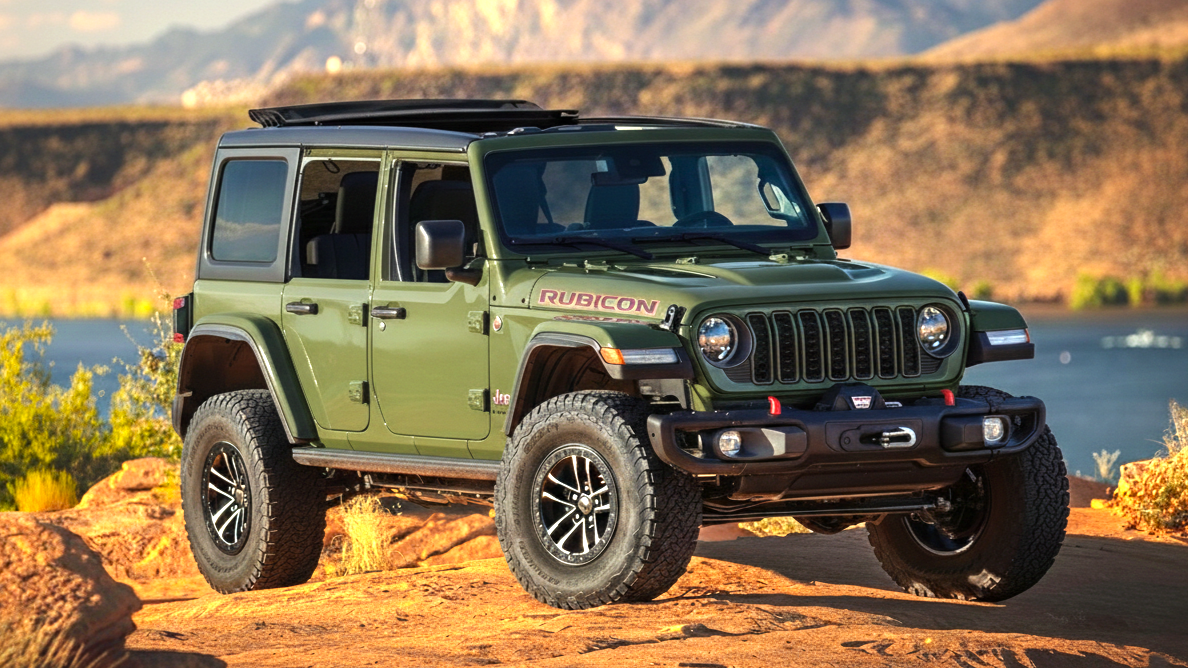 Jeep Wrangler Rubicon green colour