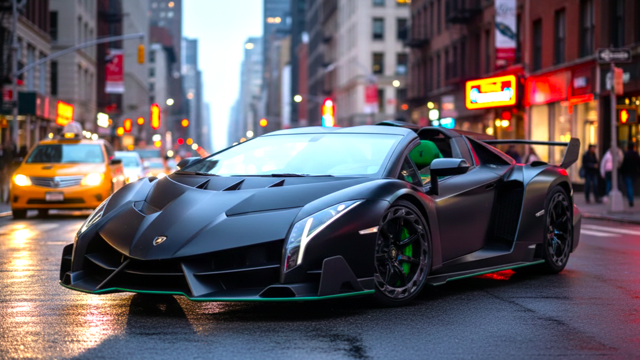 Lamborghini Veneno black colour
