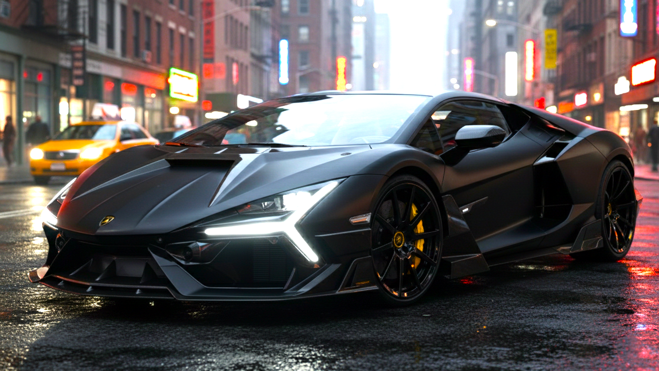Lamborghini black colour