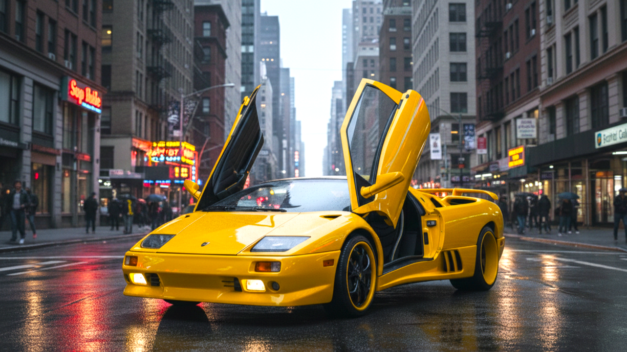 Lamborghini Diablo yellow colour