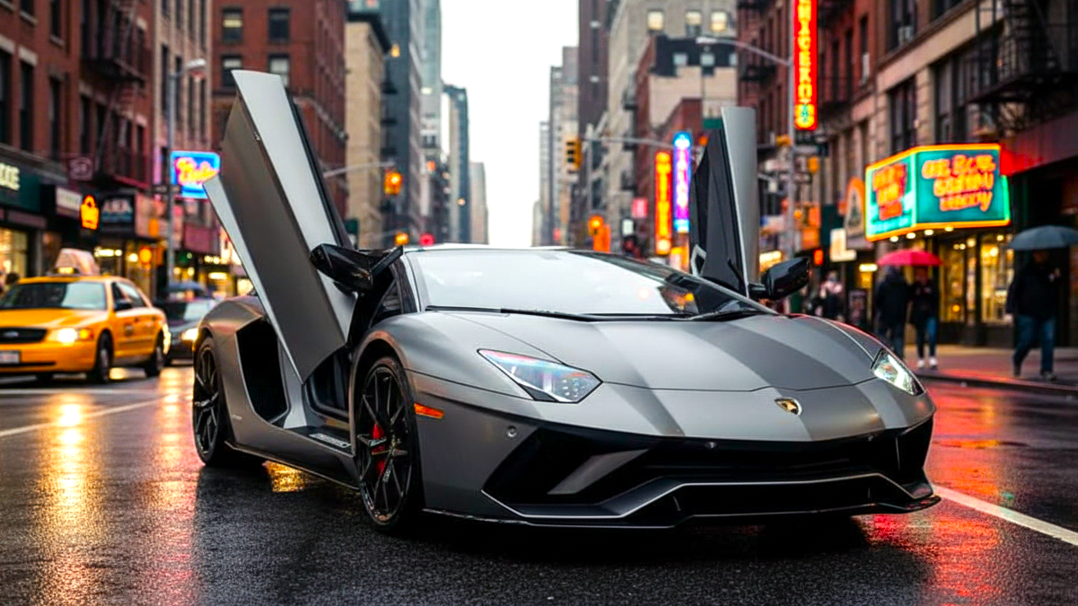 Lamborghini Aventador grey colour