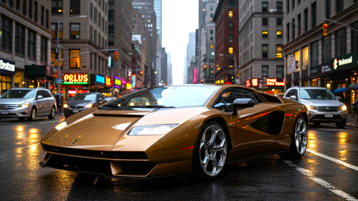 lamborghini countach gold scaled