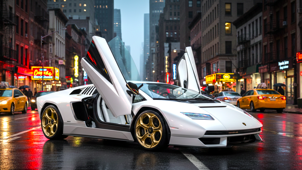 2022 Lamborghini Countach LPI-800 white colour