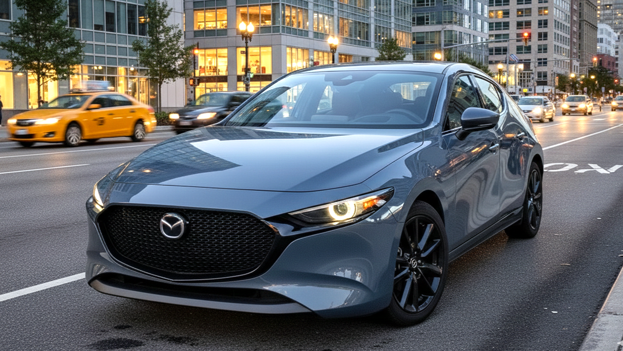 Mazda 3 серого цвета