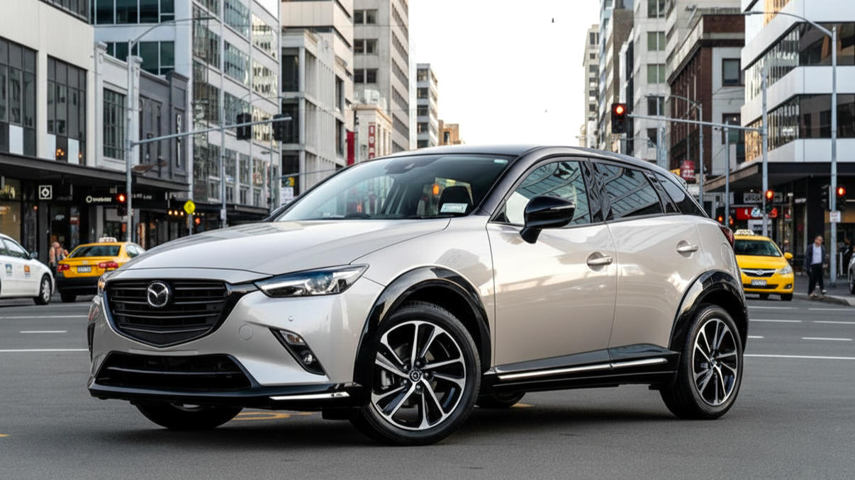 Mazda CX-3 серебристого цвета
