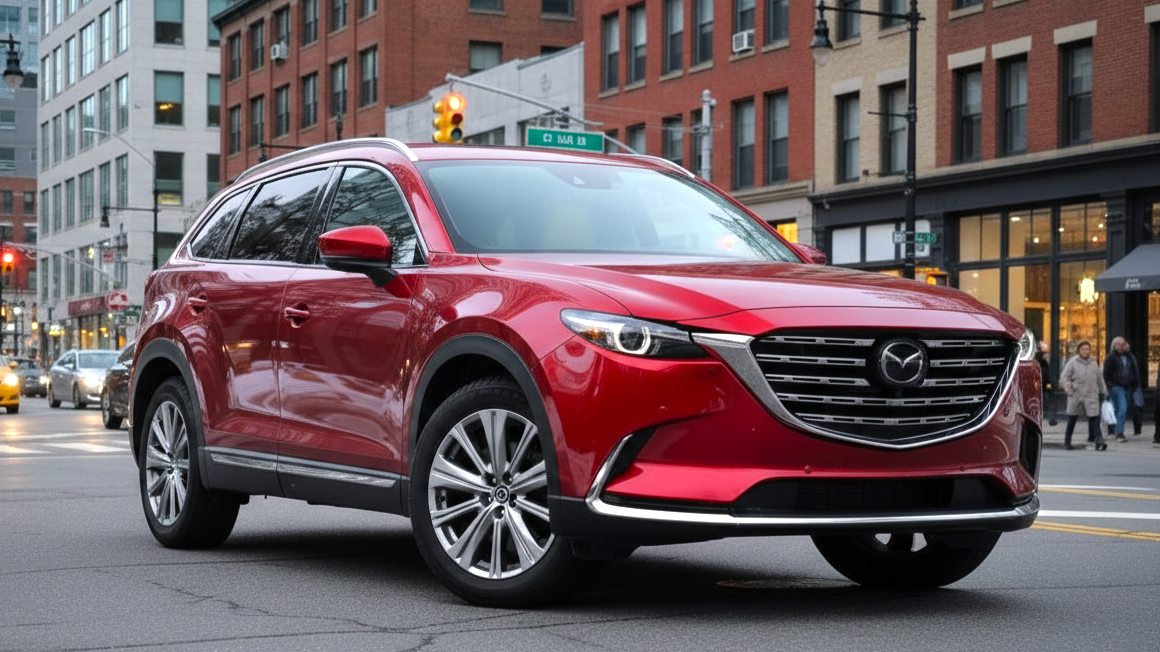 Mazda CX-9 красного цвета