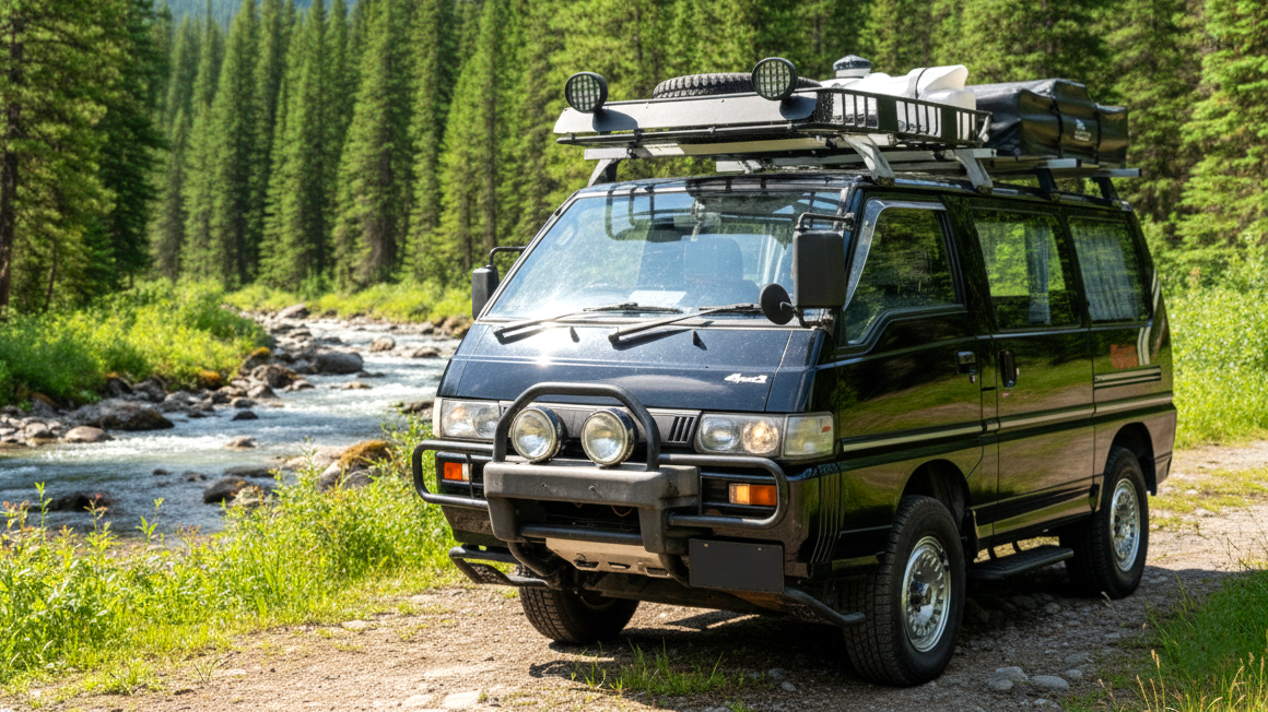 Mitsubishi Delica Star Wagon black colour