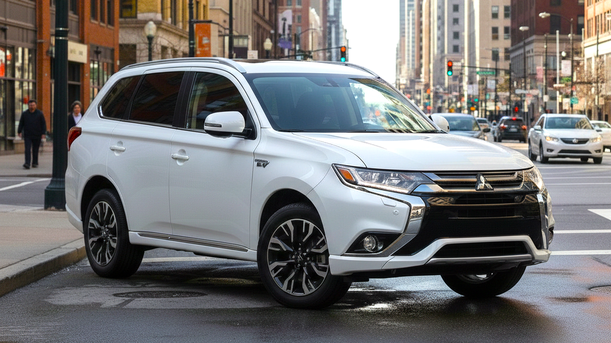 Mitsubishi Outlander PHEV white colour