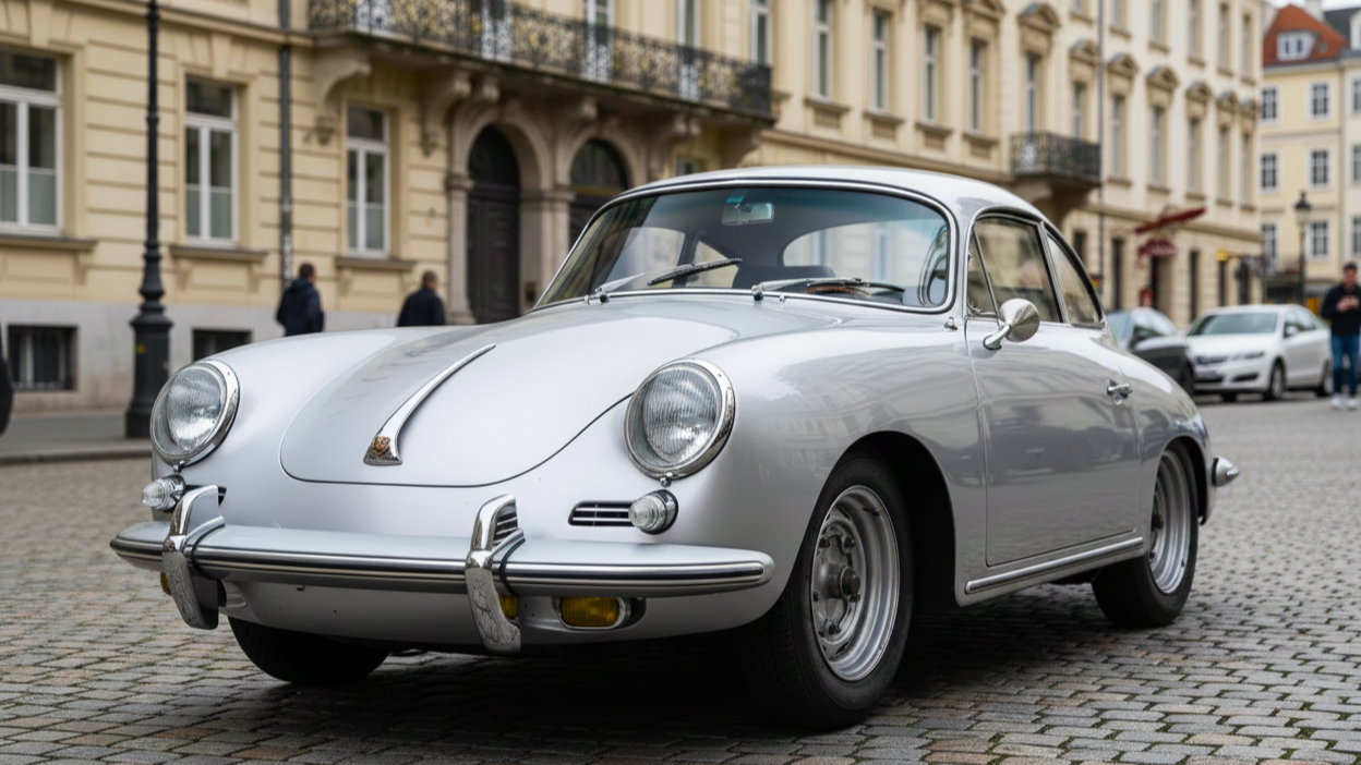 Porsche 356 2 silver