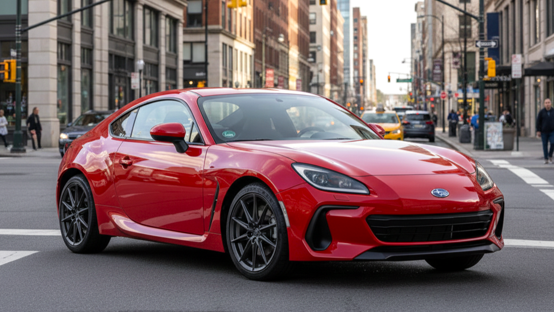 Subaru BRZ красного цвета