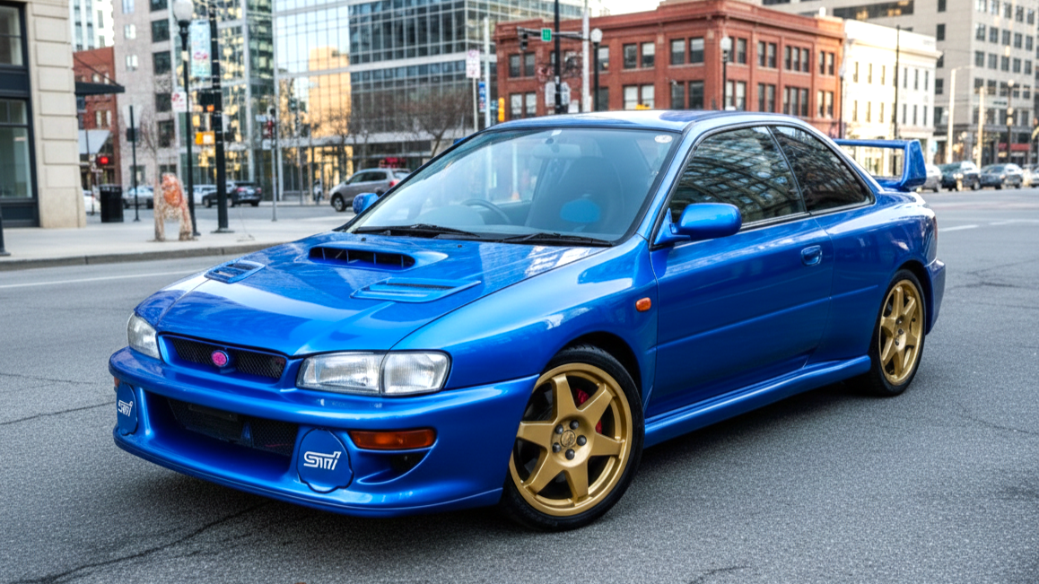 Subaru Impreza голубого цвета