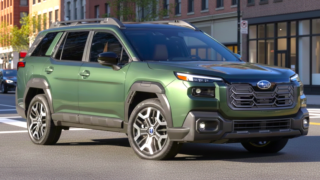 Subaru Outback 2 зеленого цвета