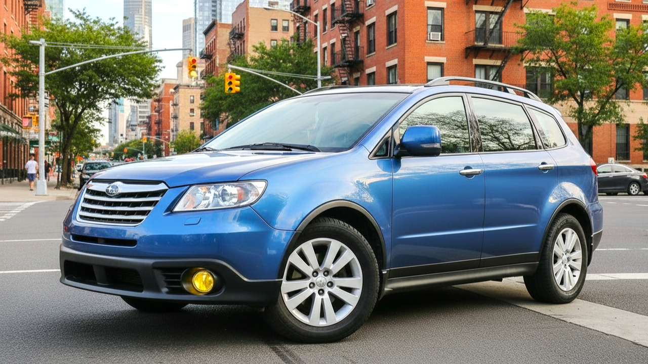 Subaru Tribeca голубого цвета