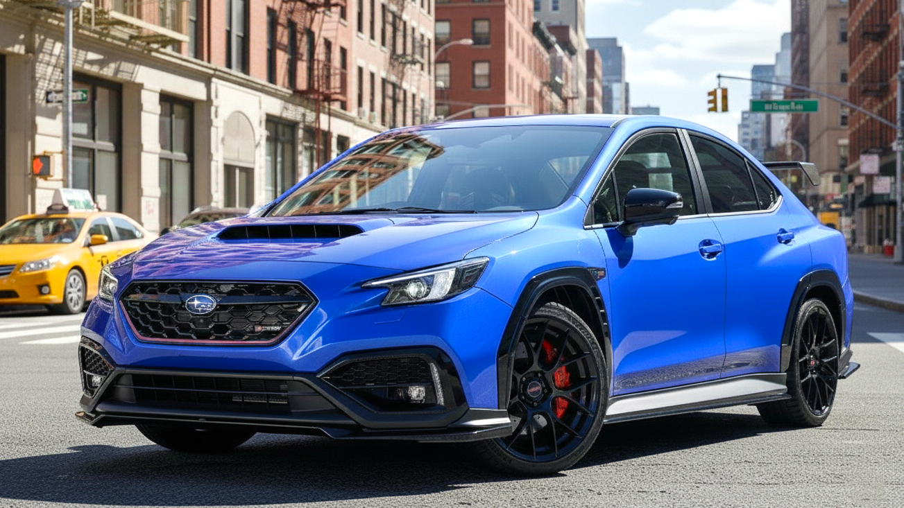 Subaru WRX синего цвета