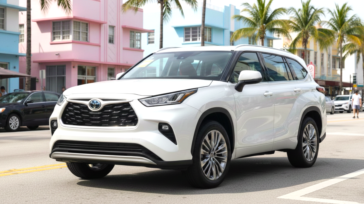 Toyota Highlander 2 white colour