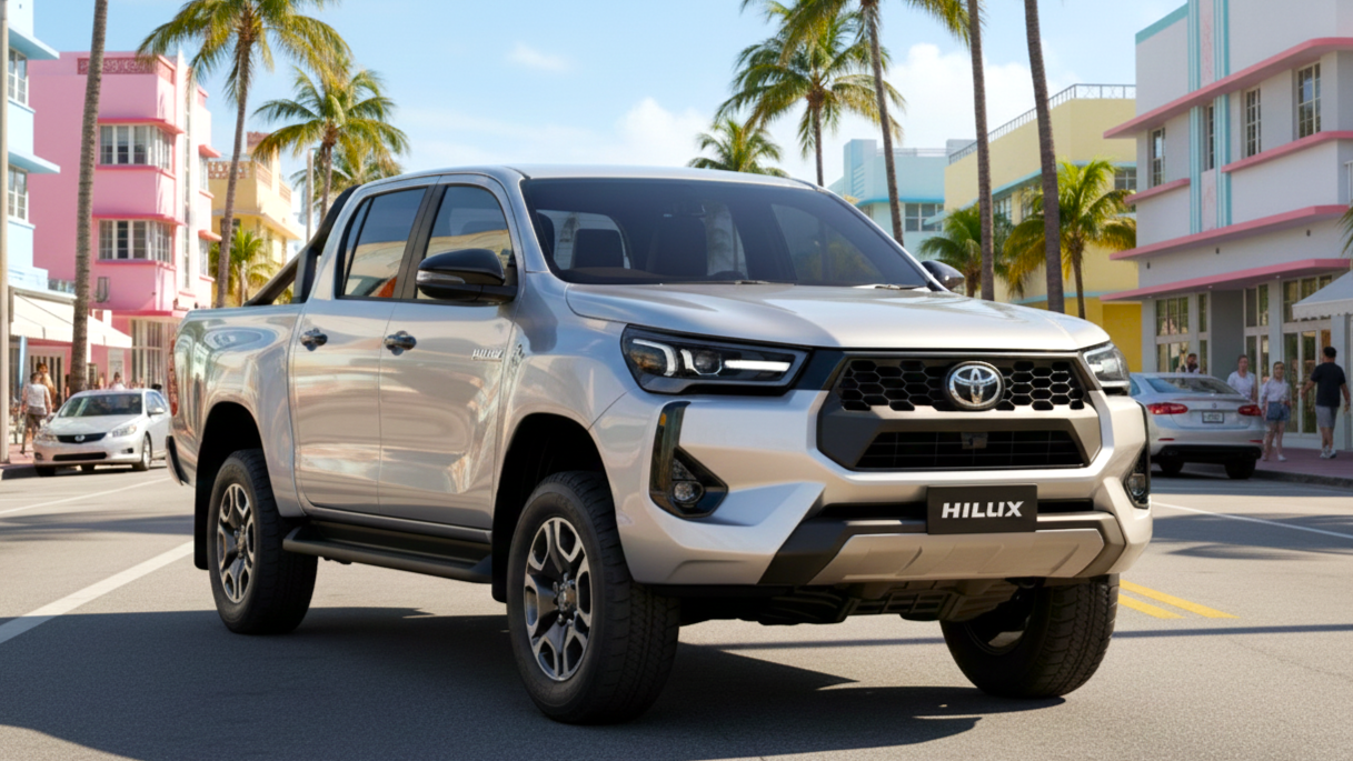 Toyota Hilux 2 серебристого цвета