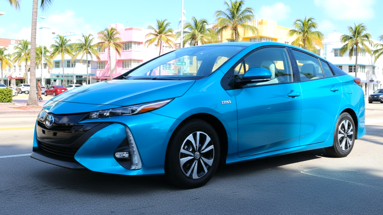 Toyota Prius 2 голубого цвета