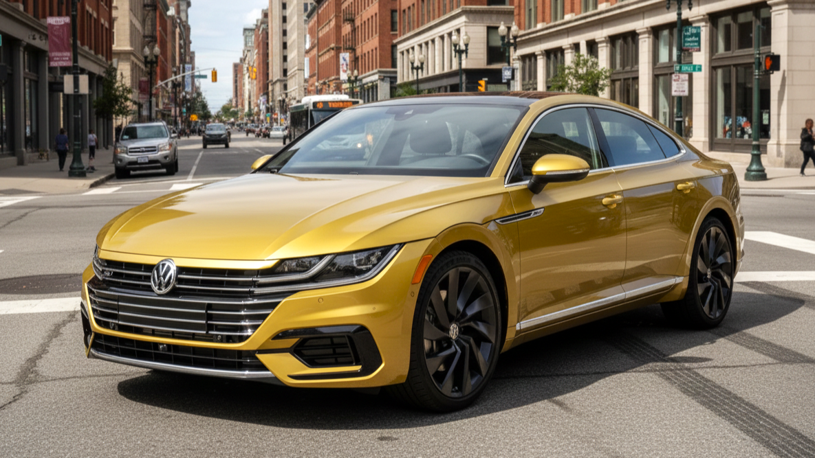 Volkswagen Arteon желтого цвета