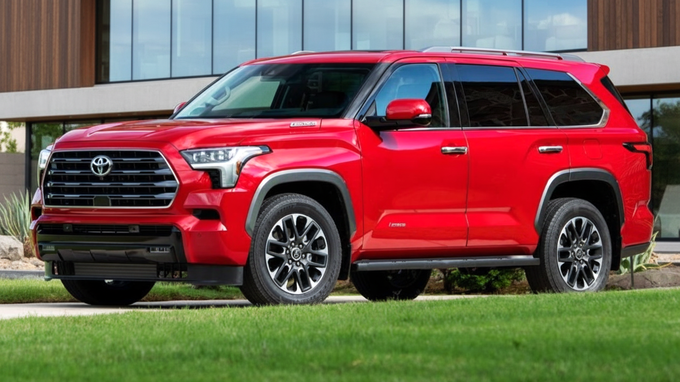 Toyota Sequoia красного цвета