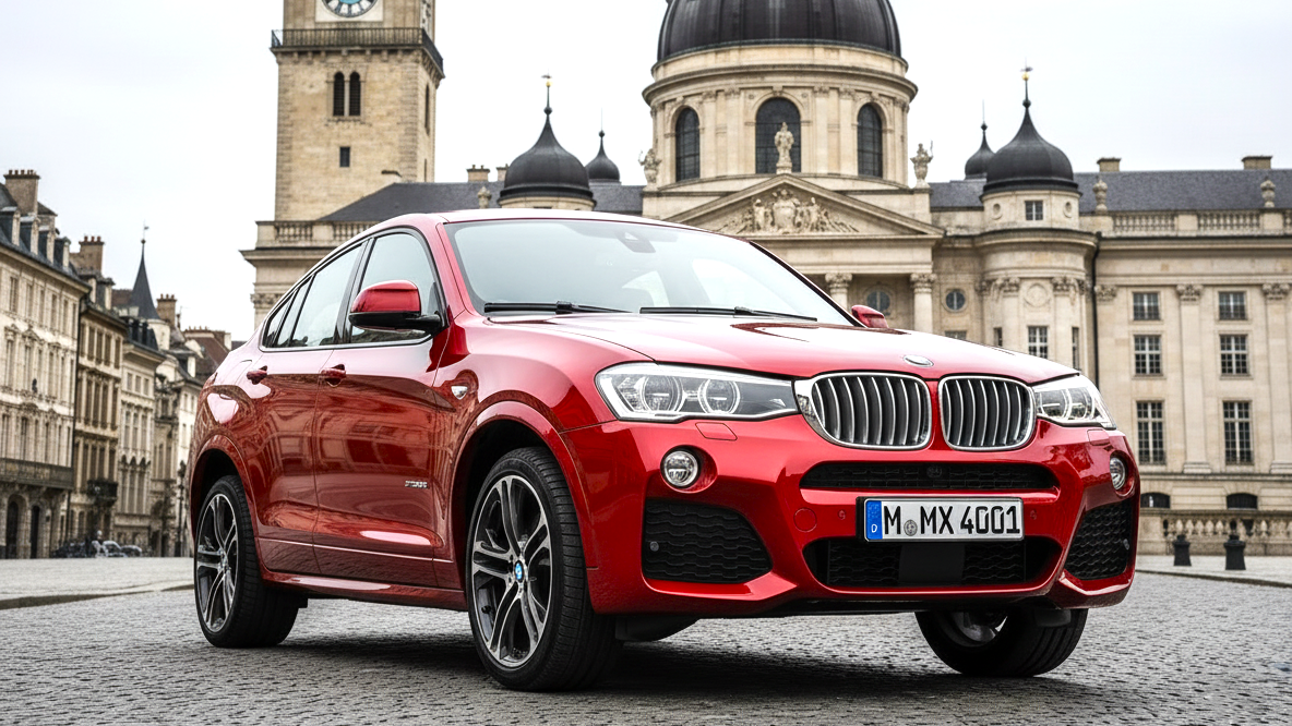 BMW X4 CUV red colour